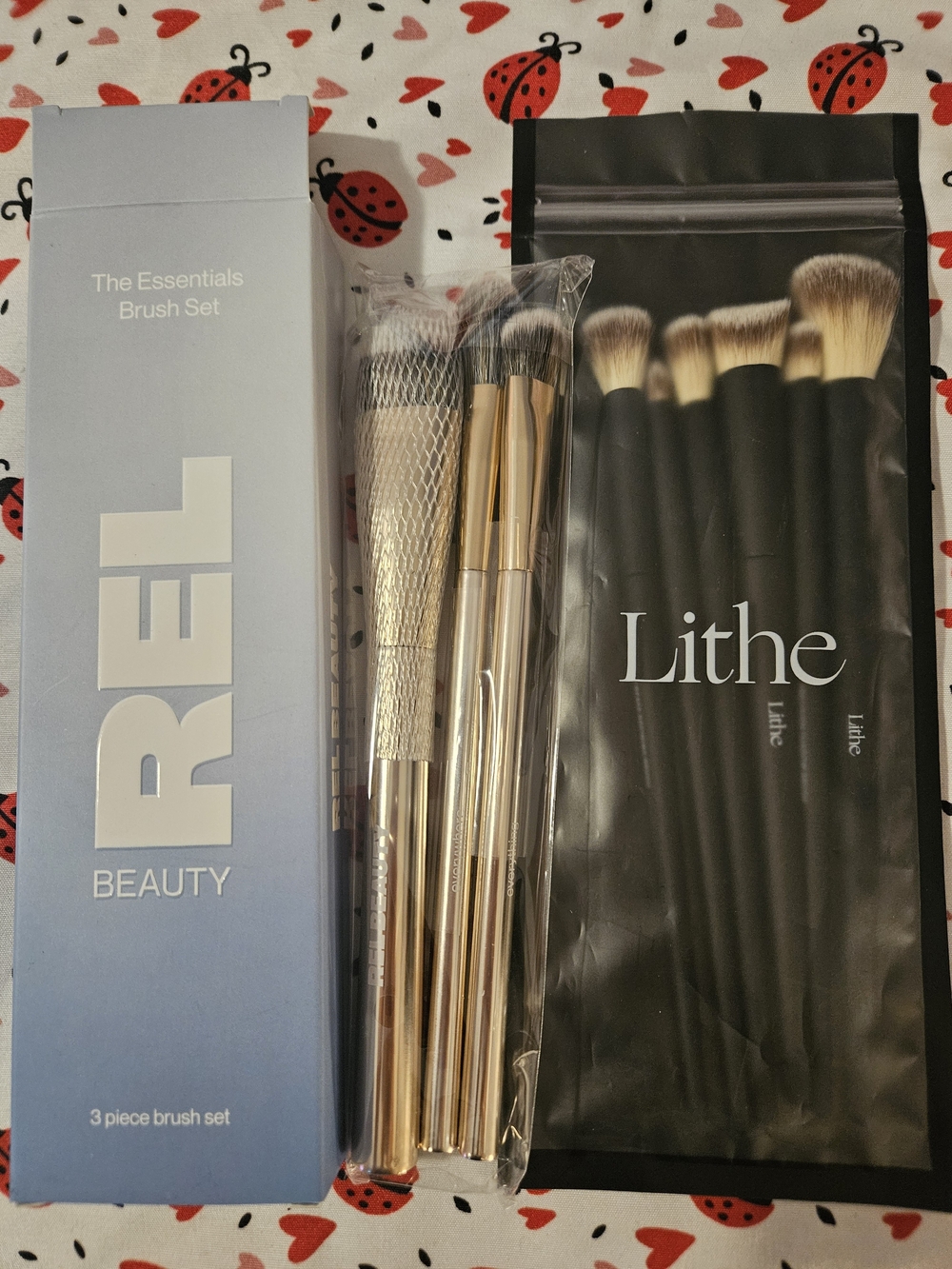 REL Beauty Essentials Makeup Brush Set — Black & Gold